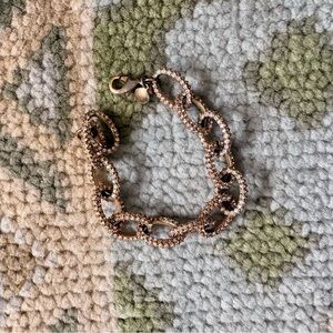 J Crew Gold Pave Chain Bracelet